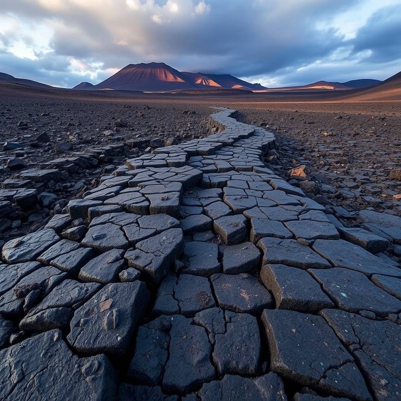 Un sendero de lava solidificada en el Parque Nacional del Teide, Tenerife